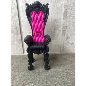 Monster High Black Pink Gothic Doll Chair Heart Ornate Detailing Replacement